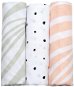 MOTHERHOOD muslin diapers Salmon Zebra 3 pcs, 70 × 80 cm - Cloth Nappies