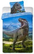 FARO Pamut ágyneműhuzat - T-Rex 001, 140×200 cm - Gyerek ágyneműhuzat