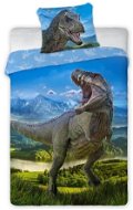 FARO balvnené obliečky T-Rex 001, 140 × 200 cm - Detská posteľná bielizeň