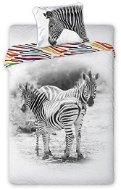 Detská posteľná bielizeň FARO bavlnená posteľná bielizeň Wild Zebra 140 × 200 cm - Dětské povlečení
