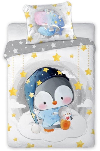 FARO children's boulder bedding Penguin 100×135 cm - Bed Linen - Main image