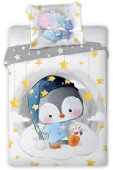 FARO detské balvnené obliečky Tučniak 100 × 135 cm - Detská posteľná bielizeň