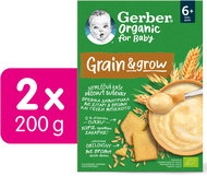 GERBER Organic nemléčná kaše s příchutí sušenky 2× 200 g - Dairy-Free Porridge
