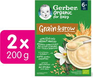 GERBER Organic nemléčná kaše s příchutí vanilky 2× 200 g - Dairy-Free Porridge