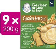 GERBER Organic nemléčná kaše s příchutí sušenky 9× 200 g - Nemléčná kaše
