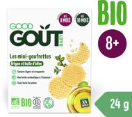 Sušienky pre deti Good Gout BIO wafle s oreganom a olivovým olejom (24 g) - Sušenky pro děti