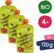 Ella's Kitchen BIO Mango, hruška a papája (3× 120 g) - Kapsička pre deti
