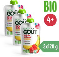 Good Gout BIO eper banánnal (3x 120 g) - Tasakos gyümölcspüré