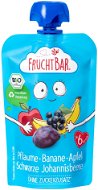 FruchtBar BIO ovocná kapsička s jablkom, banánom, slivkou a čiernymi ríbezľami100 g - Kapsička pre deti