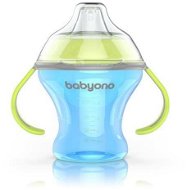 BabyOno Non-leaking Cup with Soft Mouth 180ml, Blue/Yellow - Baby cup