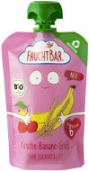 FruchtBar BIO 100 % recykovateľná ovocná kapsička s banánom, višňami a krupicou 100 g - Kapsička pre deti