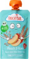 FruchtBar BIO 100 % recyklovateľná ovocná kapsička s jablkom, broskyňou, marhuľami a ovsom 100 g - Kapsička pre deti