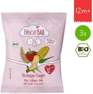 FruchtBar Organic millet and strawberry crisps 3×30 g - Crisps for Kids