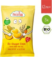 FruchtBar BIO chrumky kačičky kukurica, mrkva a dyňa 3× 30 g - Chrumky pre deti