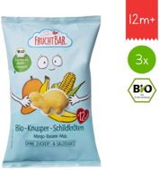 FruchtBar Organic turtle crisps corn, mango and banana 3×30 g - Crisps for Kids