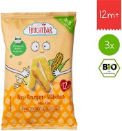 FruchtBar BIO kukuričné chrumky so syrom nesolené 3× 30 g - Chrumky pre deti