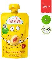 FruchtBar Organic fruit pocket with banana, peach and mango 3×100 g - Meal Pocket