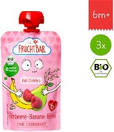 FruchtBar BIO ovocná kapsička s banánom, hruškou, malinami a ovsom 3× 100 g - Kapsička pre deti