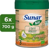 Sunar BIO 3 batoľacie mlieko, 6× 700 g - Dojčenské mlieko