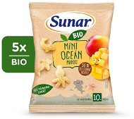 Křupky pro děti Sunar BIO dětské křupky mini oceán mango 5× 18 g - Křupky pro děti