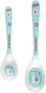 Children's Cutlery Canpol Babies Exotic Animals melamine spoons 2 pcs, turquoise - Dětský příbor
