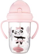 Canpol Babies non-spilling cup with straw and weight Exotic Animals 270 ml, pink - Baby cup
