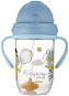 Canpol Babies csepegésmentes ivópohár súllyal ellátott szívószállal Bonjour Paris 270 ml, kék - Tanulópohár