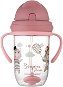 Canpol Babies non-spillable cup with straw and weight Bonjour Paris 270 ml, pink - Baby cup