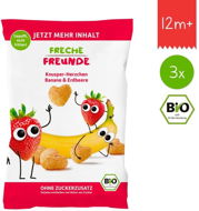 Freche Freunde BIO Chrumky kukurica, banán a jahoda 3× 30 g - Chrumky pre deti
