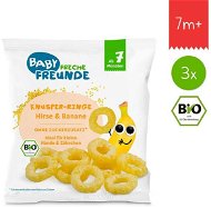 Freche Freunde BIO Křupavé kroužky proso a banán 3× 20 g - Křupky pro děti