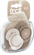 LOVI Harmony Silicone Dynamic Soother 0-3 m, brown 2 pcs - Dummy