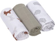 Lässig Swaddle Burp Blanket Little Forest Fox 60 × 60 cm - Cloth Nappies