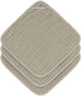 Lässig Muslin Washcloth Set Olive 30 × 30 cm, 3 db - Mosdókesztyű