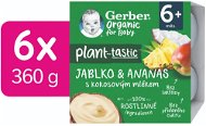 GERBER Organic 100% vegetable dessert apple and pineapple with coconut milk 6× (4×90 g) - Baby Food
