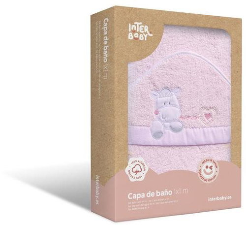 INTERBABY terry towel sheep, pink - Children's Bath Towel - Main image