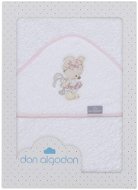 INTERBABY terry towel teddy bear claudia, white and pink - Children's Bath Towel