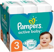 PAMPERS Active Baby vel. 3 (180 ks) - Jednorazové plienky