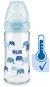 NUK FC+ üveg cumisüveg hőmérséklet jelzővel 240 ml, kék - Cumisüveg