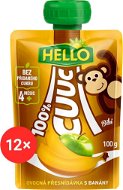 HELLO CUUC 100% fruit capsule with bananas 12×100 g - Tasakos gyümölcspüré
