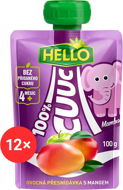 HELLO CUUC 100% ovocná kapsička s mangom 12× 100 g - Kapsička pre deti