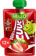 HELLO CUUC 100% fruit capsule with strawberries 12×100 g - Meal Pocket