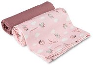 Látkové plienky Canpol babies mušelínová plienka Bonjour Paris 70 × 70 cm, ružová, 2 ks - Látkové pleny