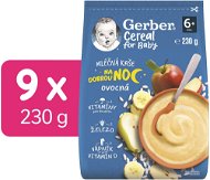 GERBER Cereal mliečna kaša Dobrú noc ovocná 9× 230 g - Mliečna kaša