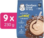 GERBER Cereal mléčná kaše Dobrou noc kakaová 9× 230 g - Milk Porridge