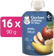 GERBER Natural kapsička banán a jablko 16× 90 g - Kapsička pre deti
