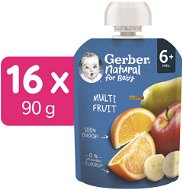GERBER Natural kapsička multifruit 16× 90 g - Kapsička pre deti