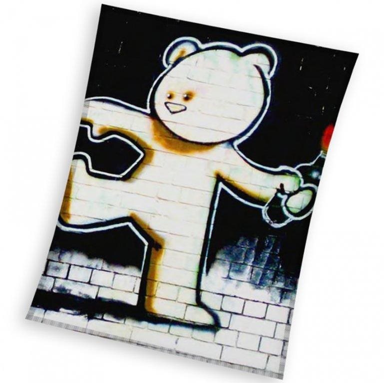 CARBOTEX Gyerek pléd Banksy Mackó Mild Mild West 150×200 cm