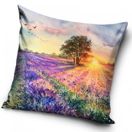 CARBOTEX povlak na polštářek obraz rozkvetlá louka 40×40 cm - Povlak na polštář