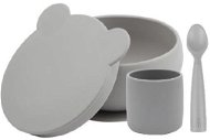 MINIKOIOI set na stolování BLW I, Powder Grey - Children's Dining Set