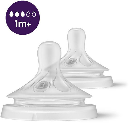 Philips AVENT Natural Response 3 pomalý průtok 1 m+, 2 ks - Savička - Hlavní obrázek
